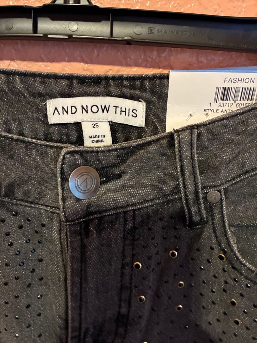 AND NOW THIS Black Wide-Leg Jeans with Stud Accents - Picture 4 of 8